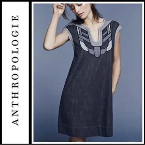 Anthropologie Holding Horses Sanara Denim Dress Size SP S/M